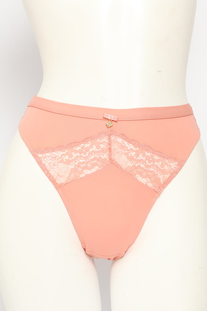 Microfibre & Lace Hi-Cut Panty - Rosetta