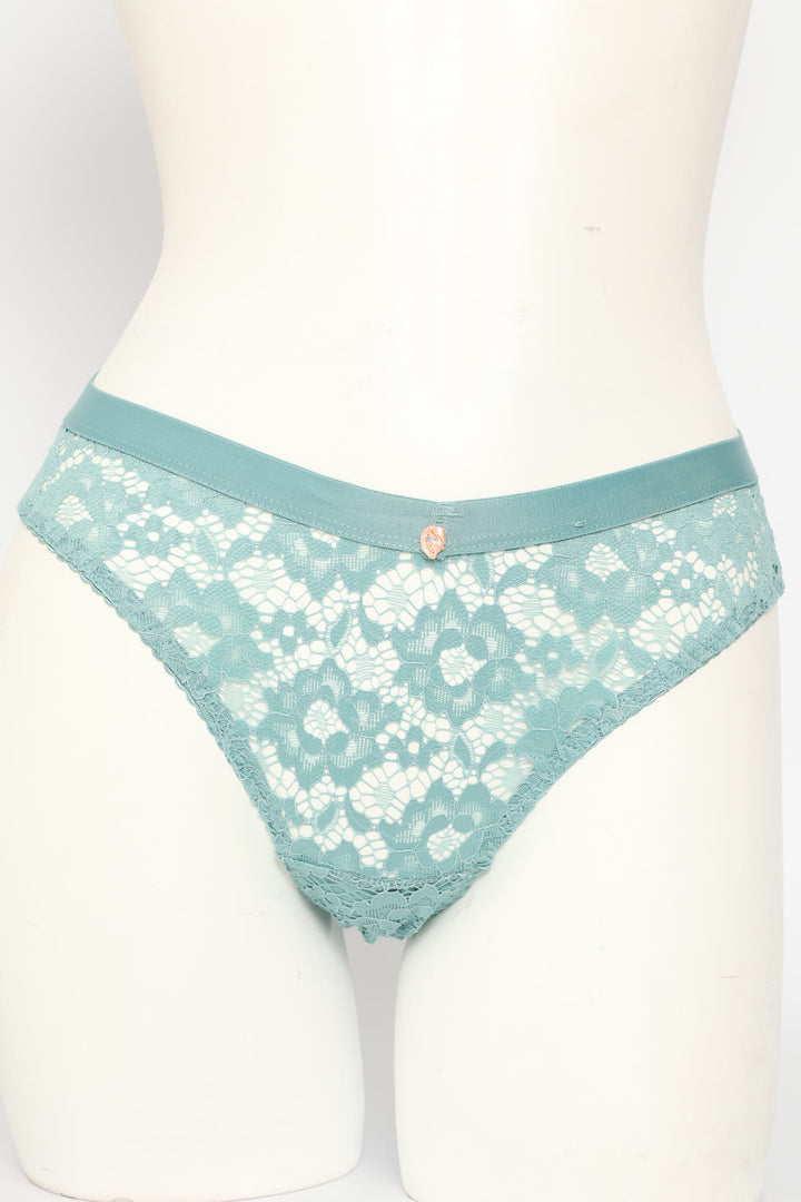 Lace Brazilian Panty - Mint Blue