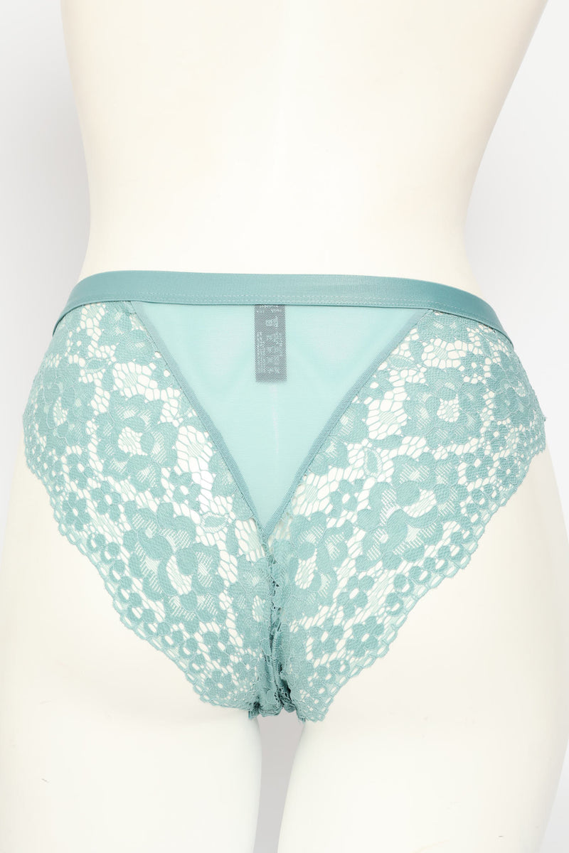 Lace Brazilian Panty - Mint Blue