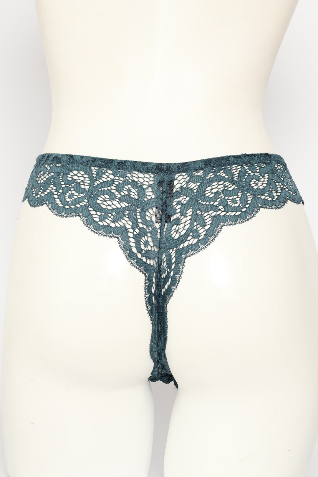 3 Pack Lace Thong Panties - Teal/Stone/Seafoam