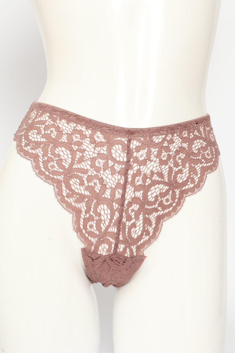 3 Pack Lace Thong Panties - Teal/Stone/Seafoam