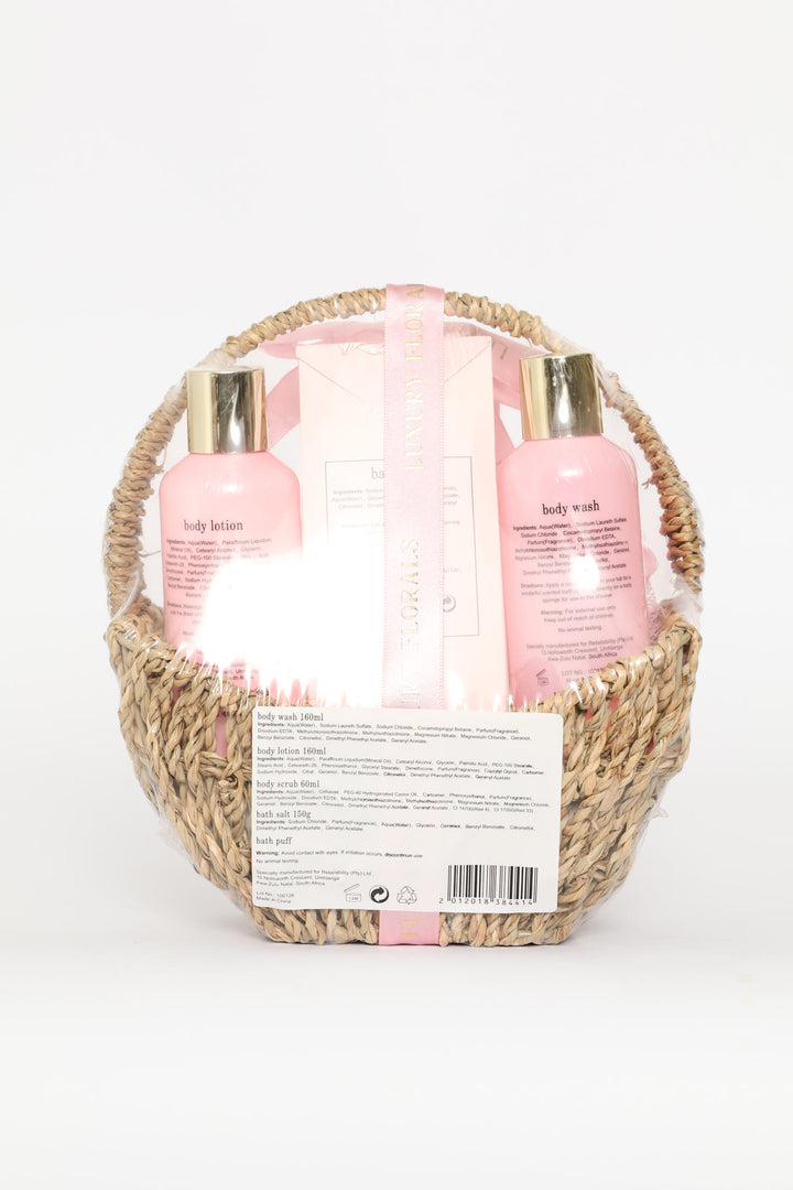 ROSE & BERRIES STRAW BASKET