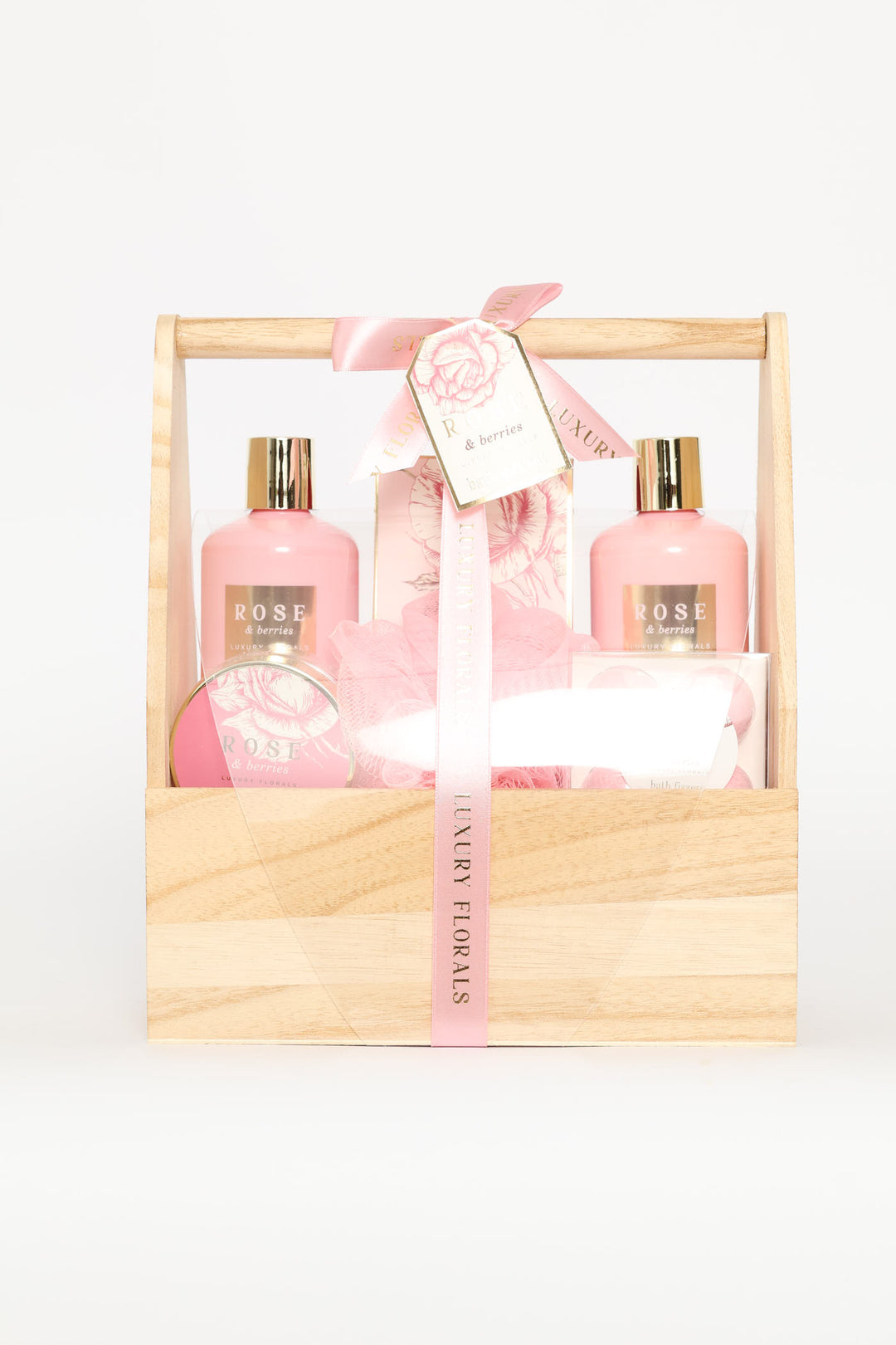 ROSE & BERRIES WOODEN CRATE