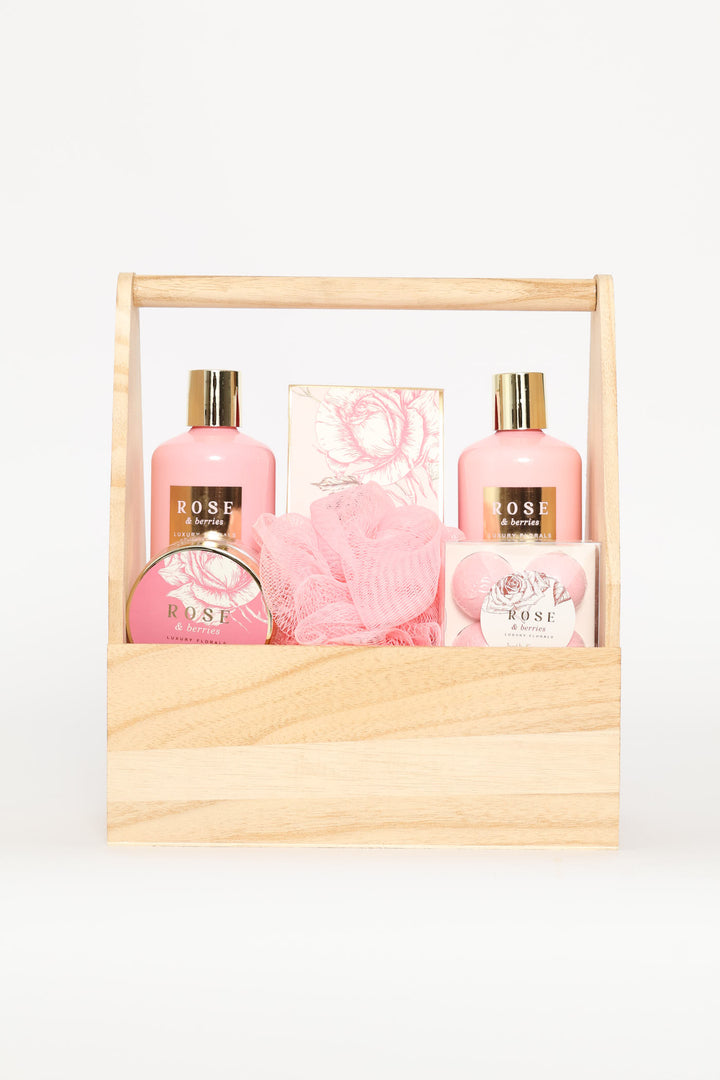 ROSE & BERRIES WOODEN CRATE