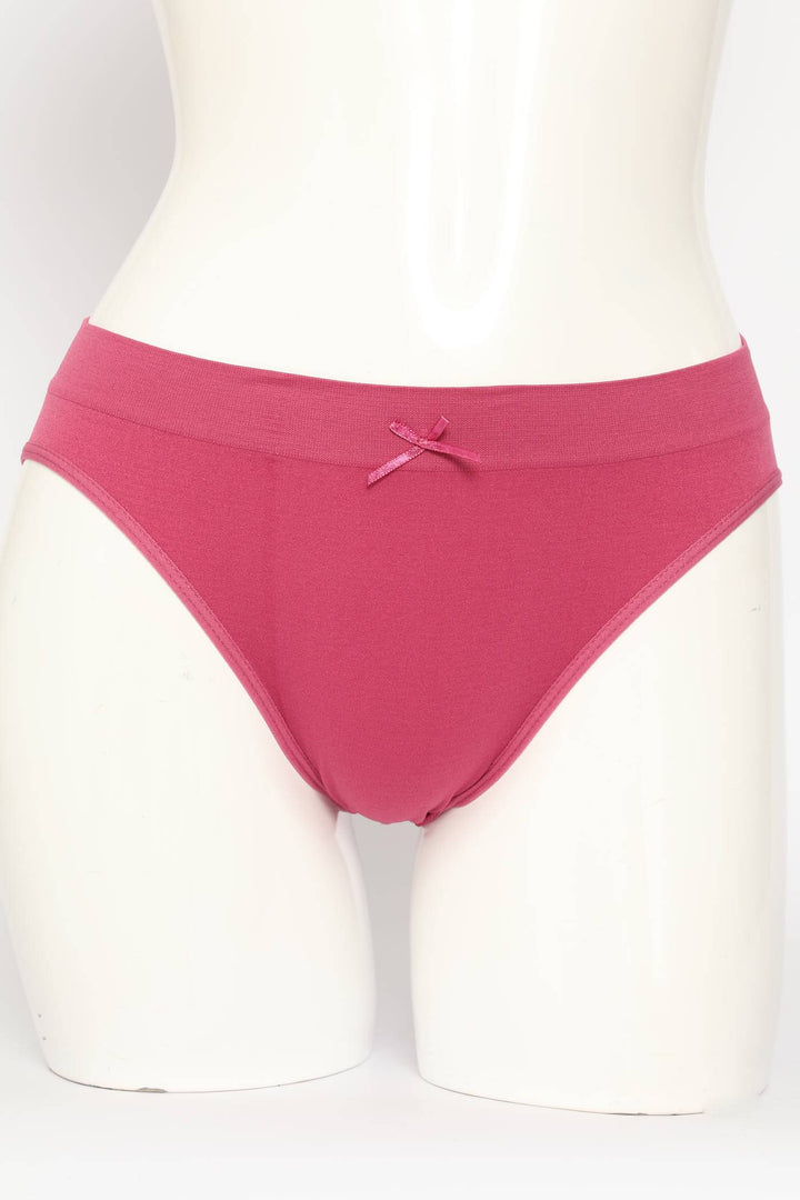 3 Pack Seamless Bikini Panties - Violet/Pink/Cream