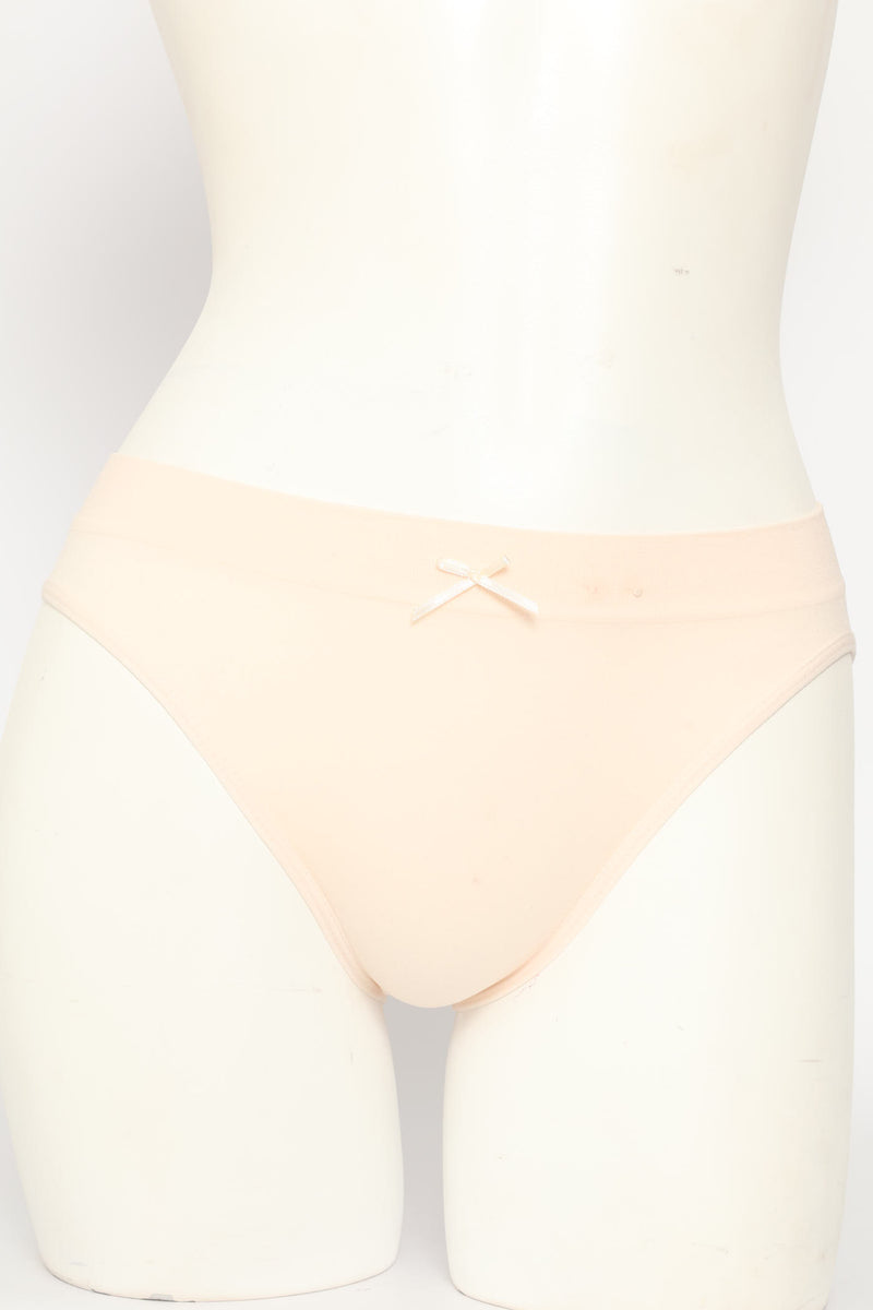 3 Pack Seamless Bikini Panties - Violet/Pink/Cream