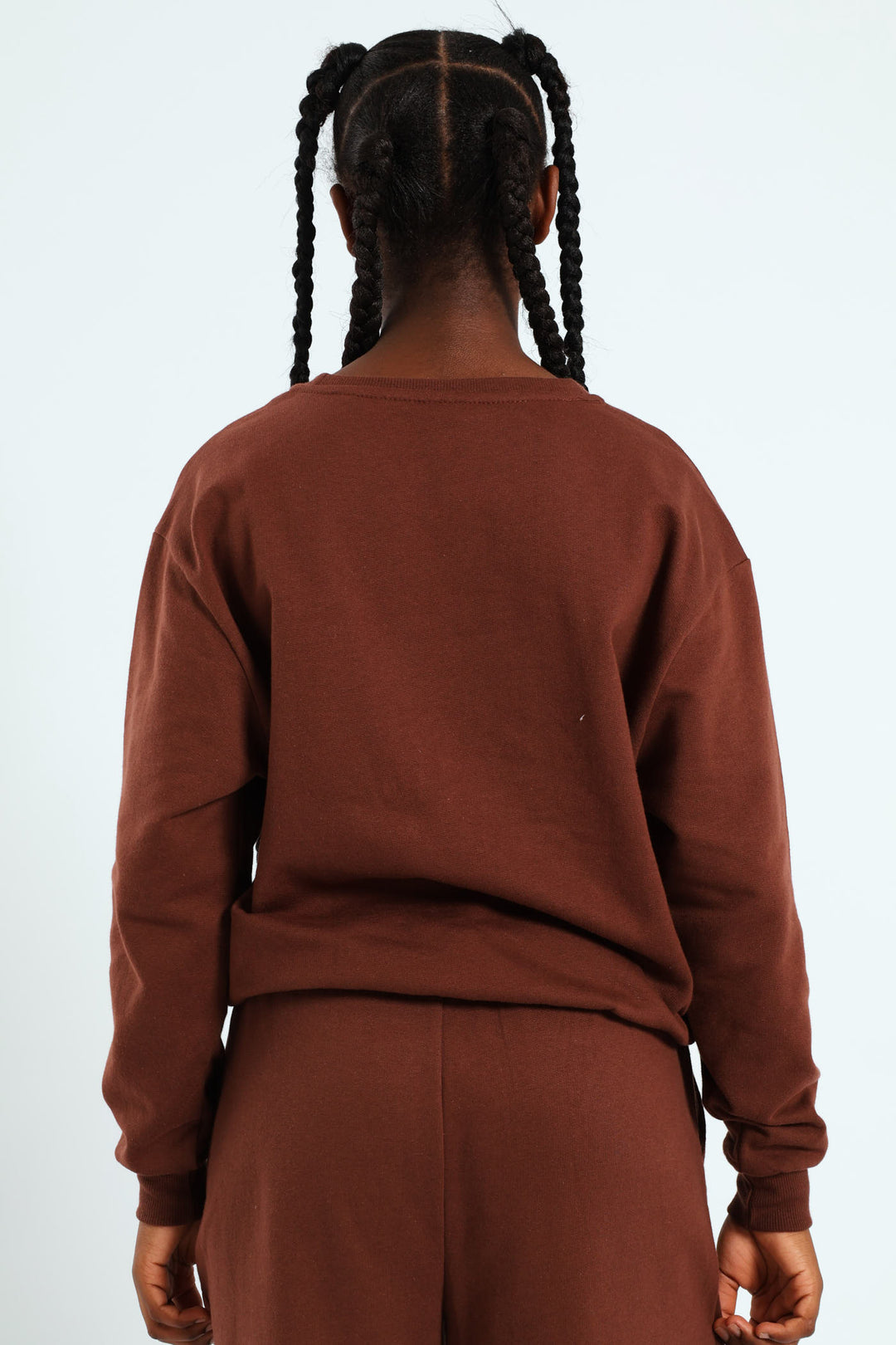 Girls Flawless Fleece Top - Brown