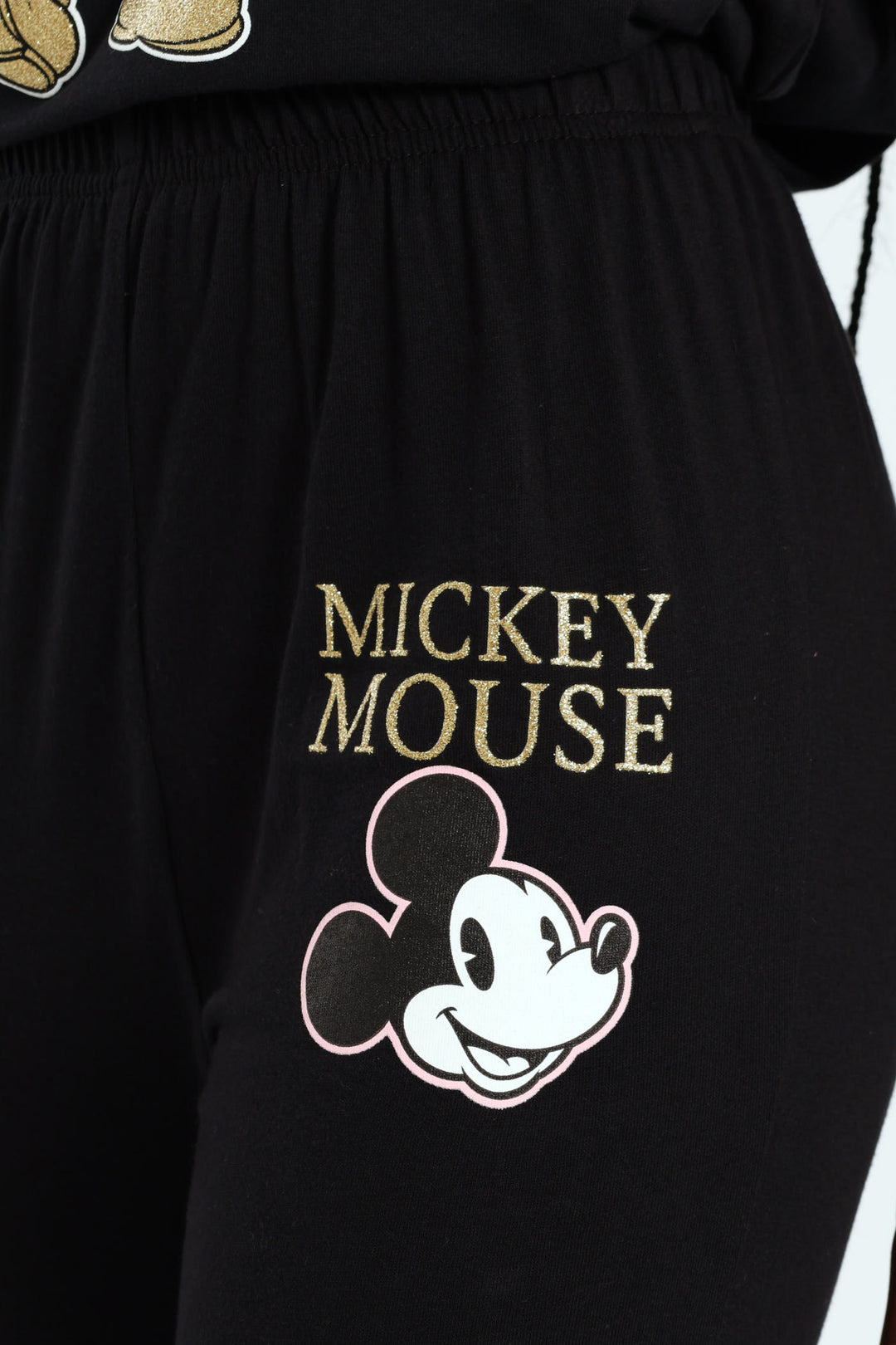 Girls Mickey Wide Leg Pant - Black