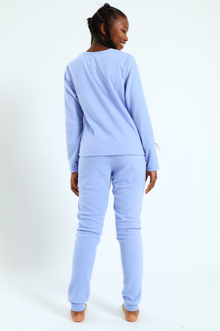 Girls Frenchie Applique Set - Blue