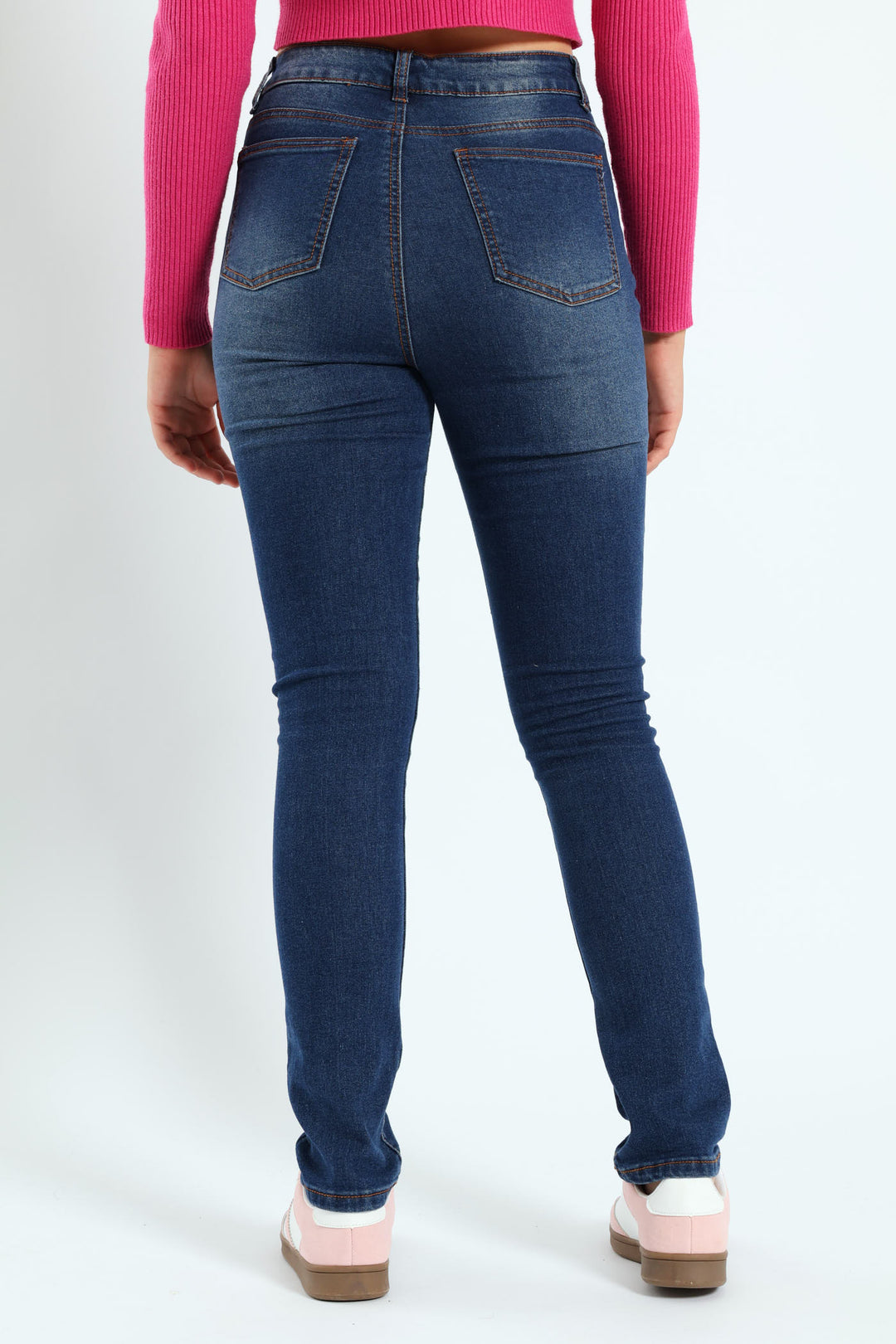 Girls High Rise Skinny Denim - Blue