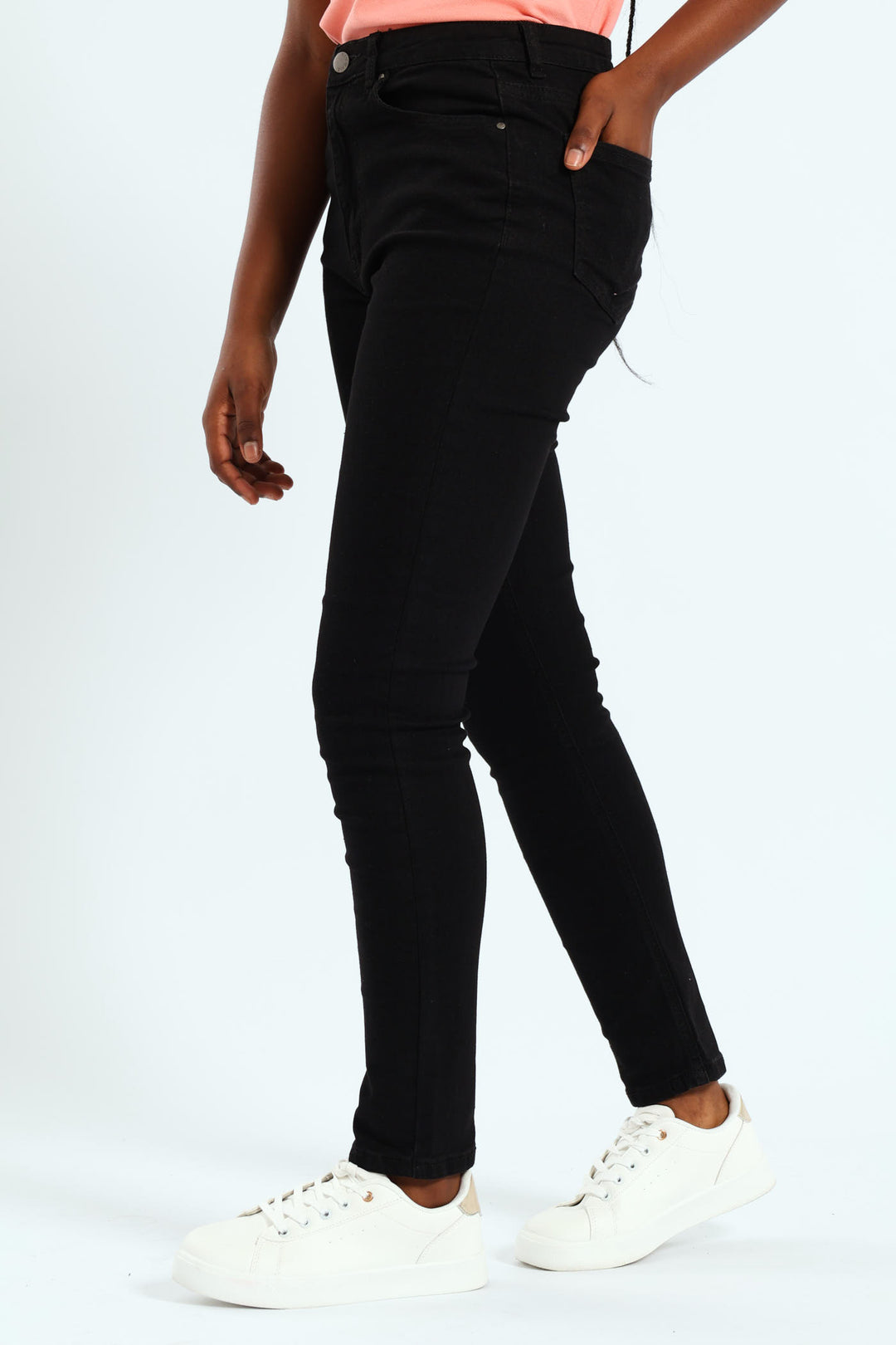 Girls Ankle Grazer Skinny Denim - Black
