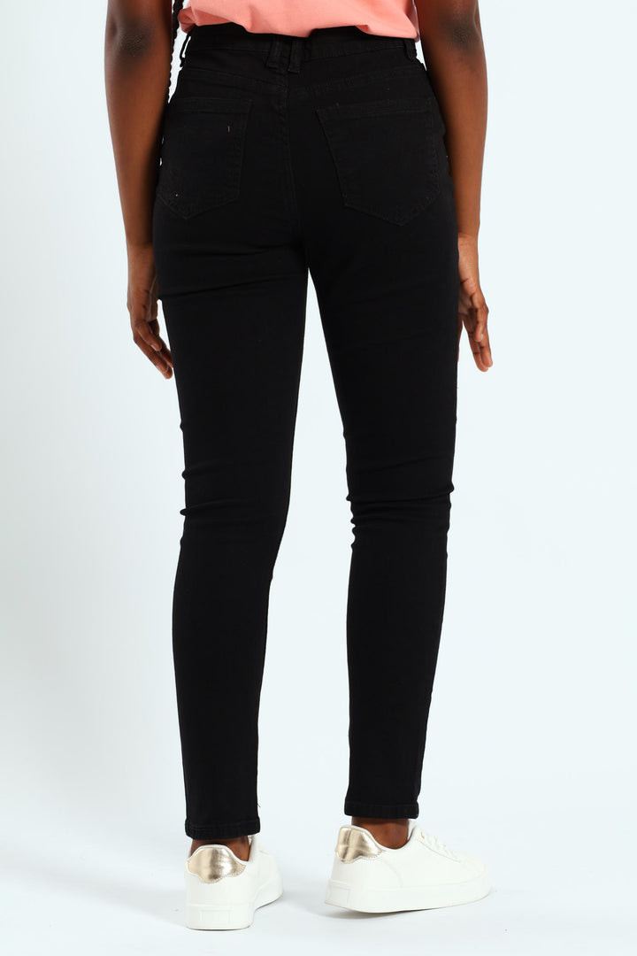 Girls Ankle Grazer Skinny Denim - Black