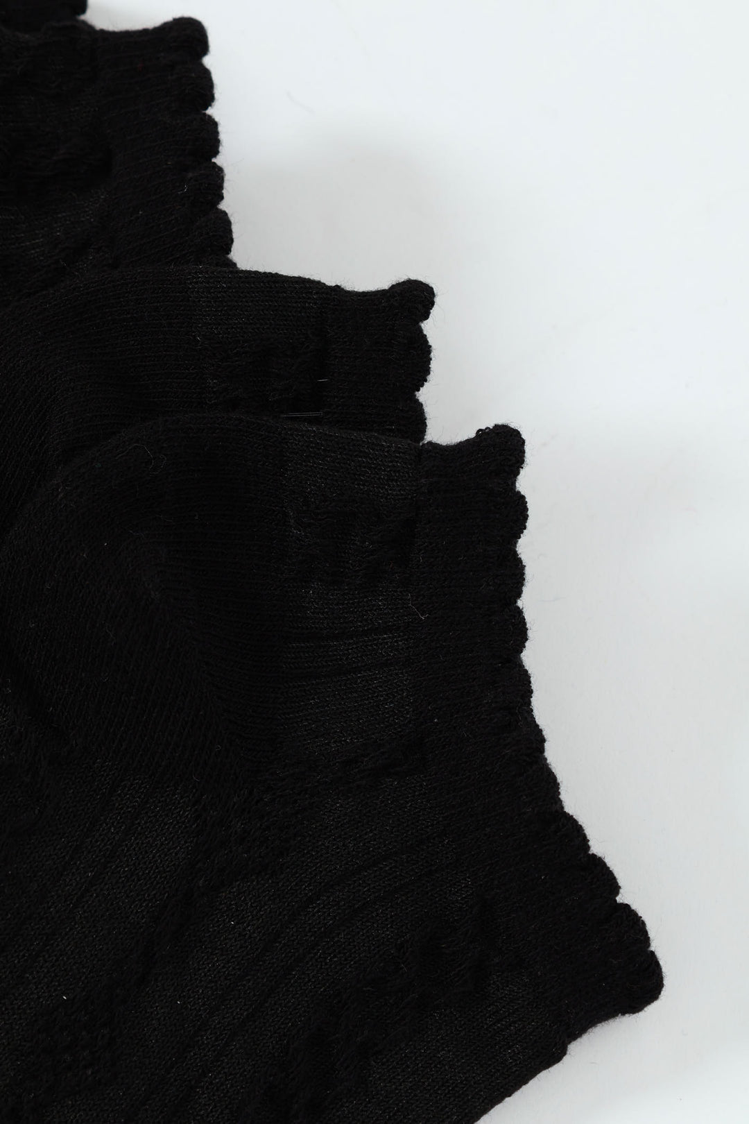 3 Pack Low Cut Jacquard Design Socks - Black