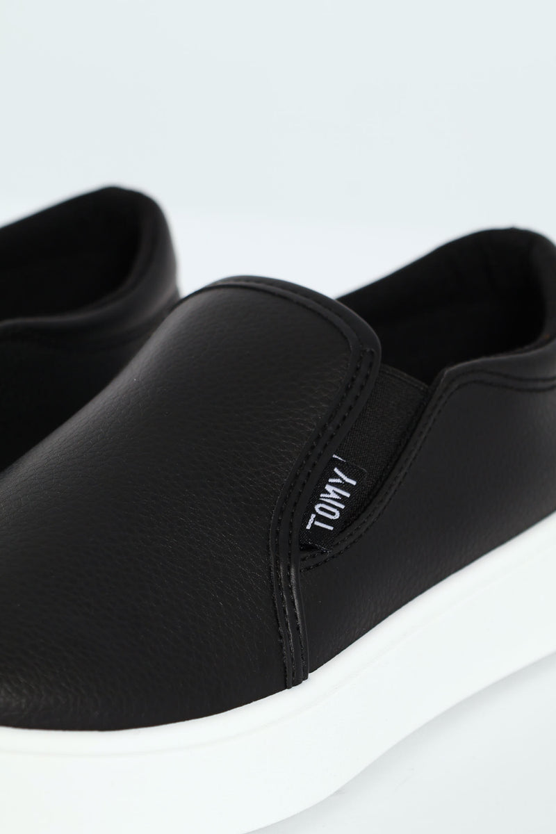 Parker Side Gusset Slip On - Black