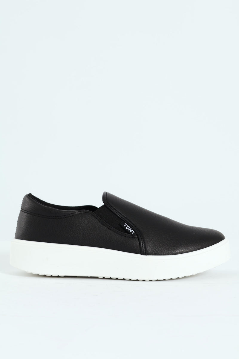 Parker Side Gusset Slip On - Black