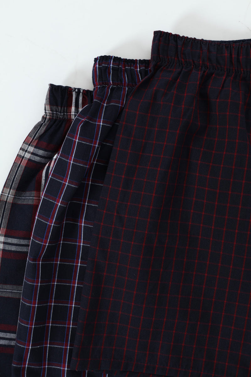 3 Pack Value Boxers - Red/Navy
