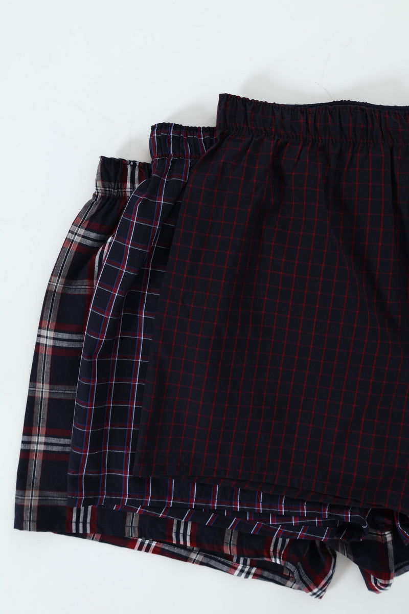 3 Pack Value Boxers - Red/Navy