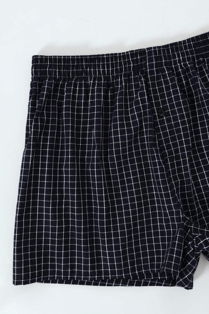 Single Fashion Woven Boxer - Blue