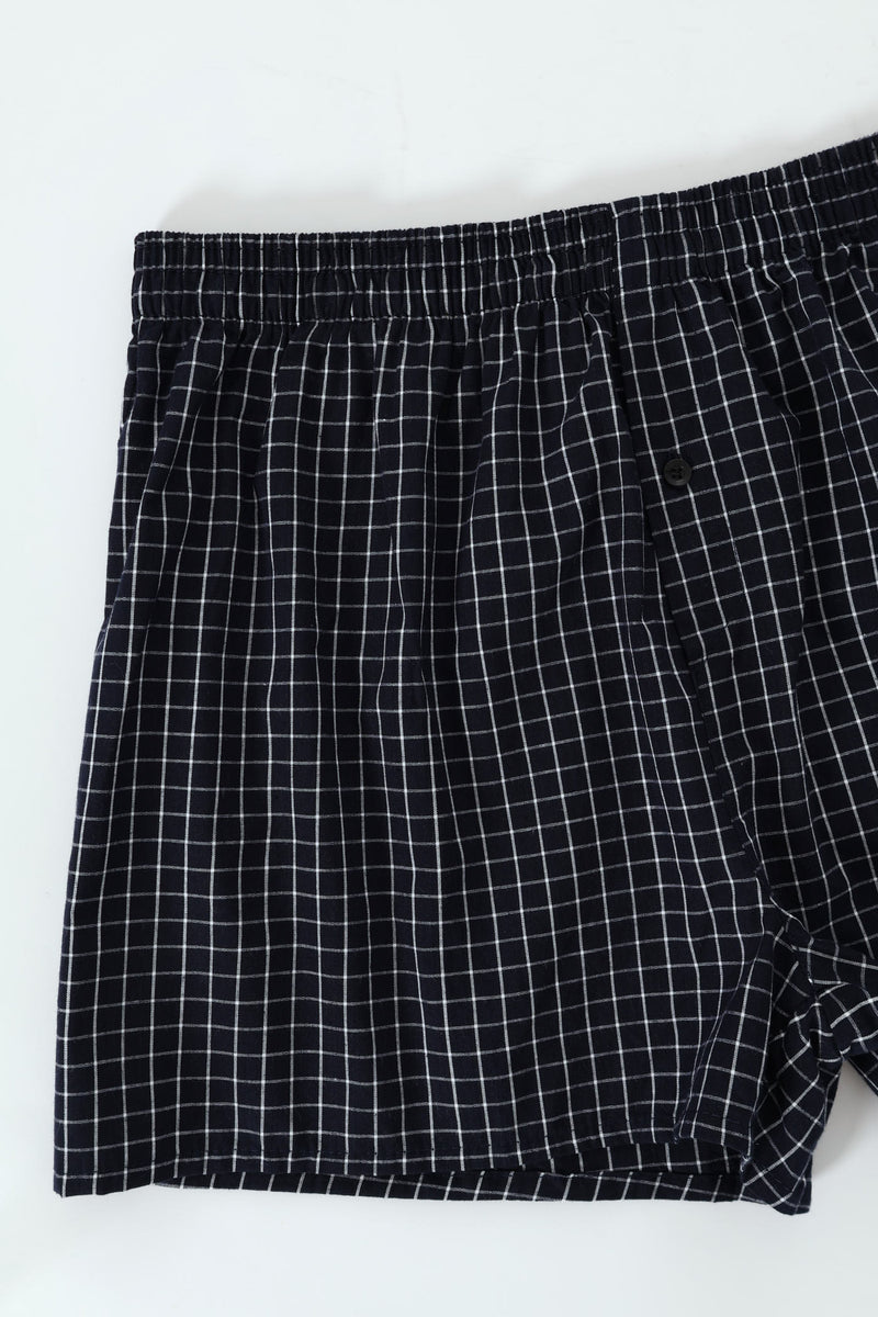Single Fashion Woven Boxer - Blue
