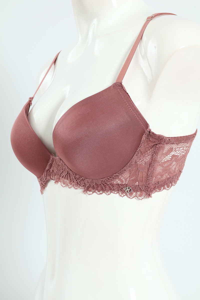 2 Pack Shiny Push Up Bra - Seashell/Coffee