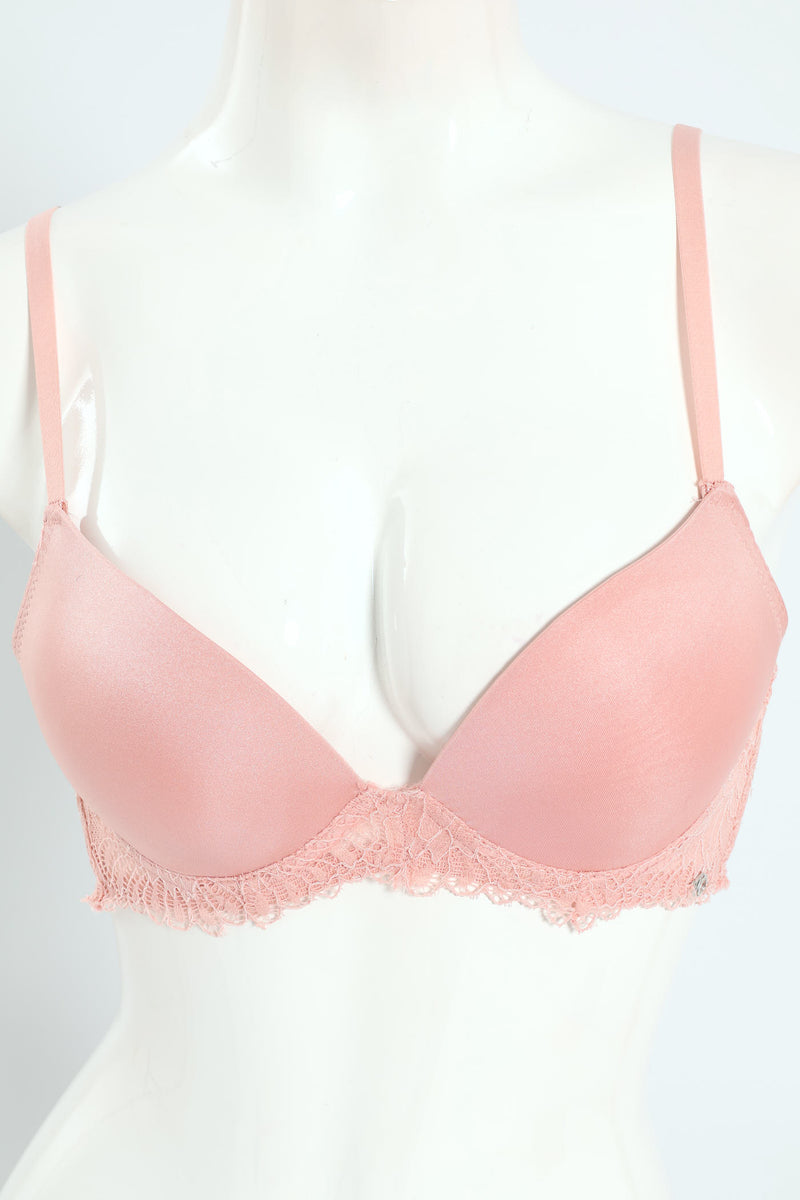 2 Pack Shiny Push Up Bra - Seashell/Coffee