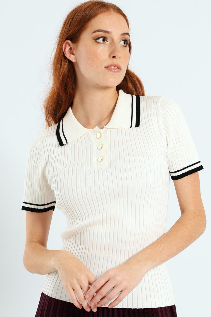 Double Tipped Golfer Tee - White/Black