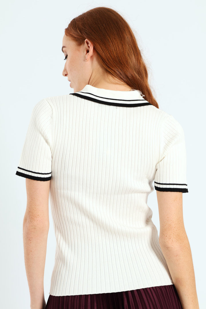 Double Tipped Golfer Tee - White/Black