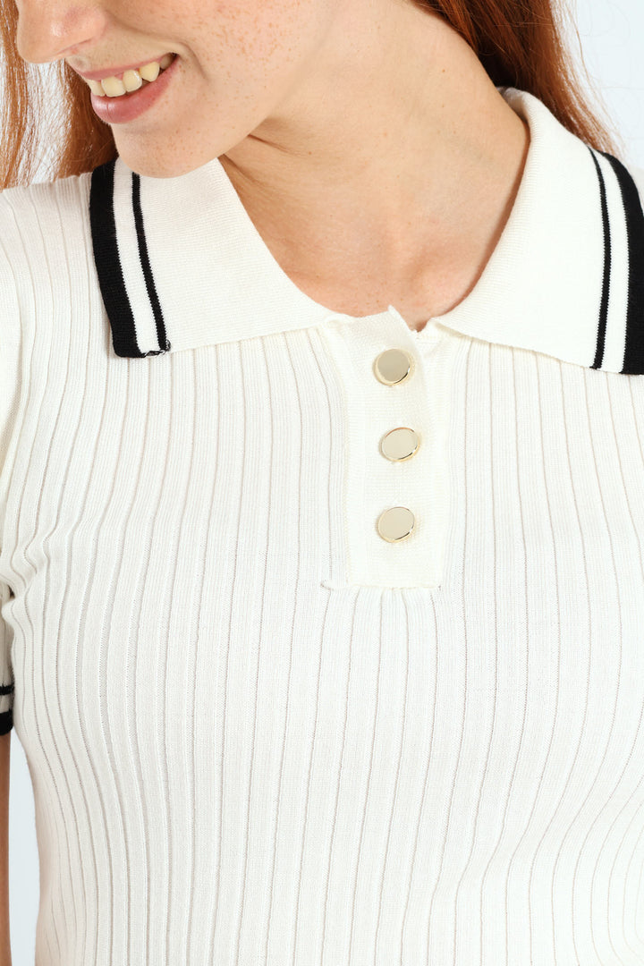 Double Tipped Golfer Tee - White/Black