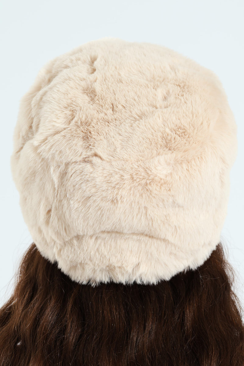 Faux Fur Cossack Hat - Cream
