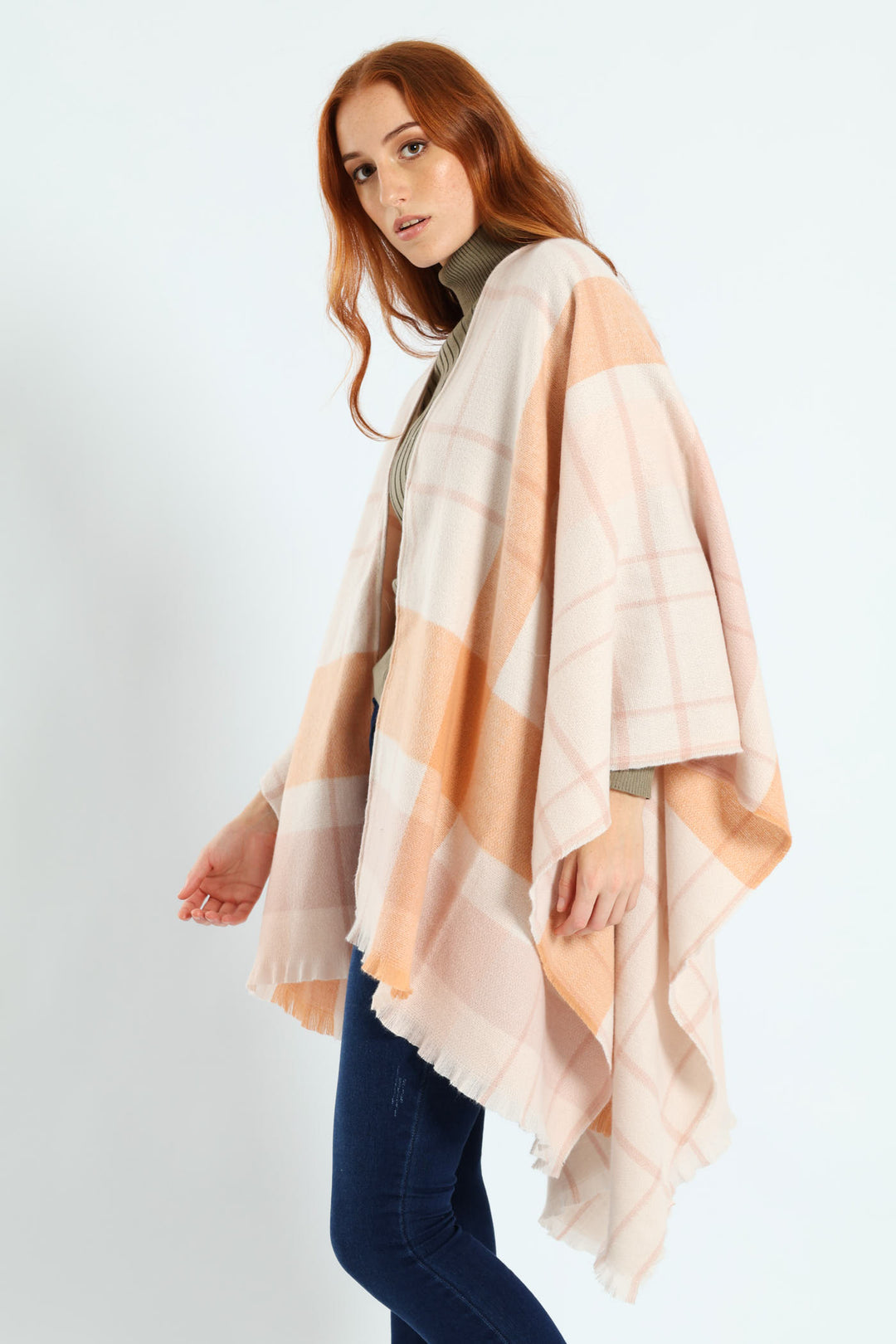 Check Shawl - Pink