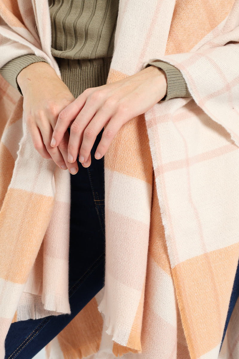 Check Shawl - Pink