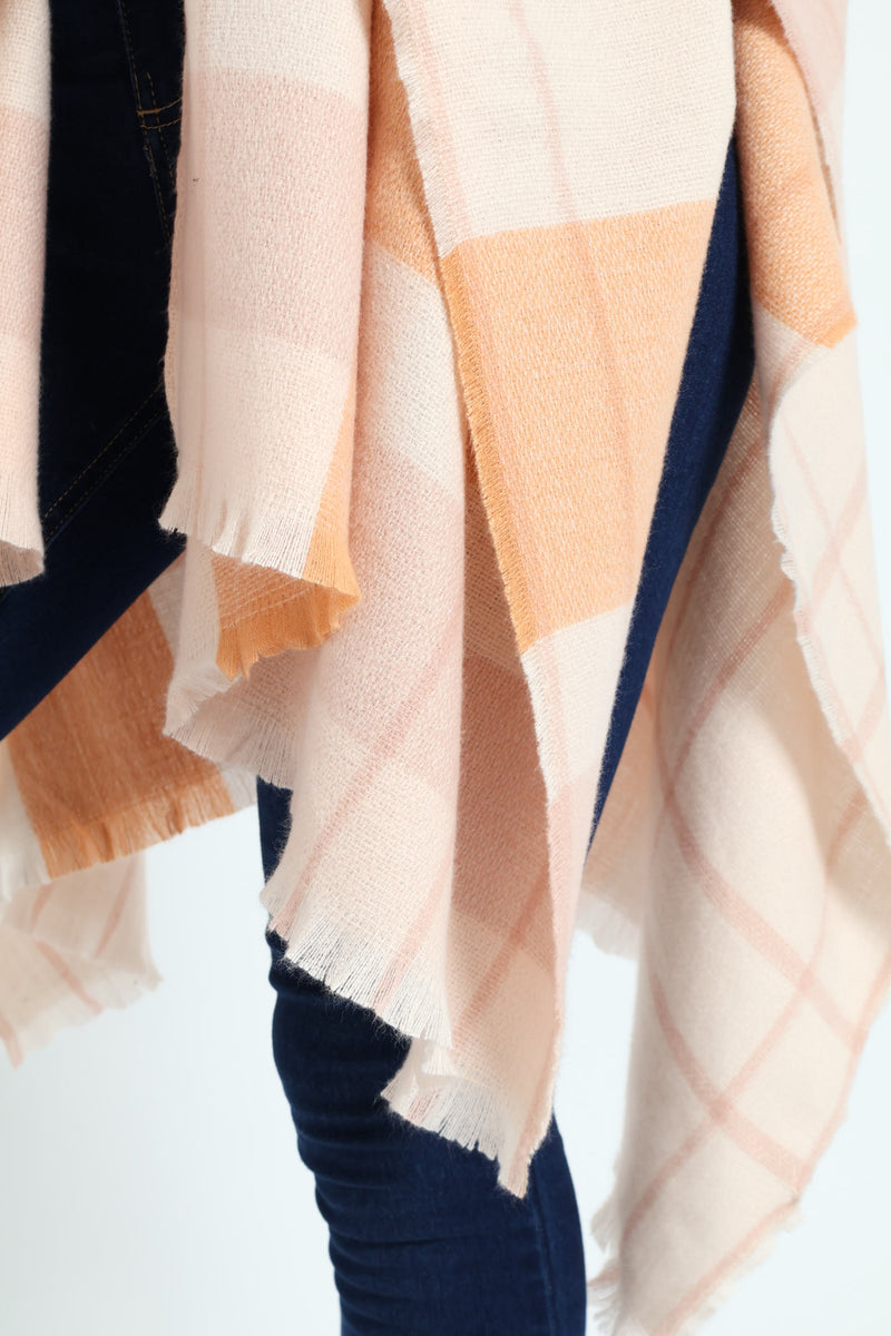Check Shawl - Pink