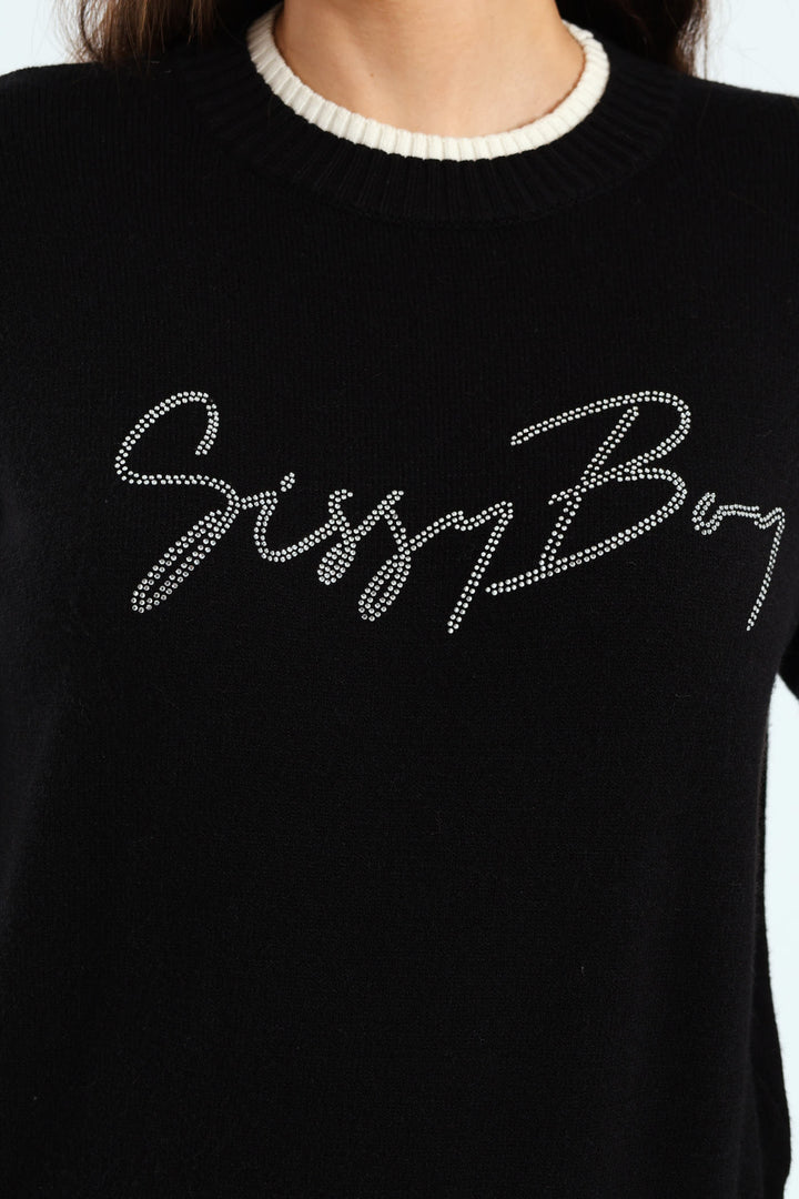 Basic Knit Sweater - Black