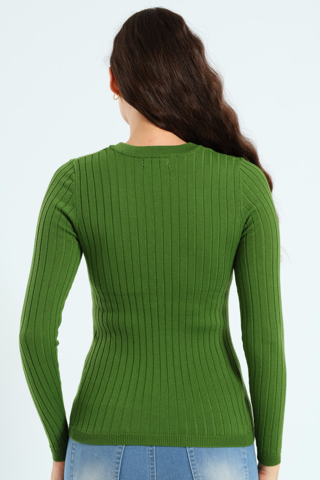 Cable Plain Pullover - Bright Green
