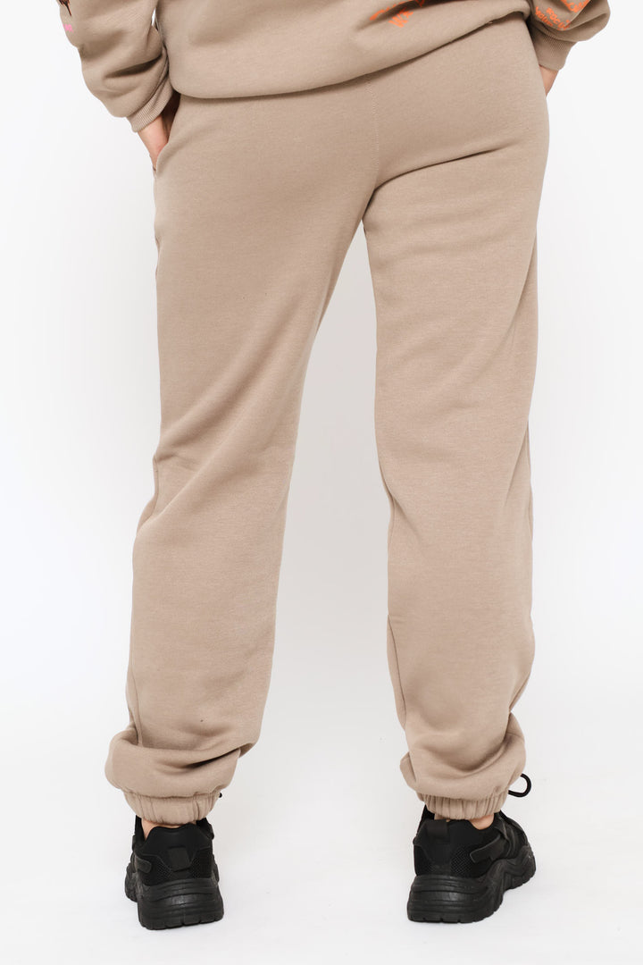 Graph Printed Jogger - Mocha