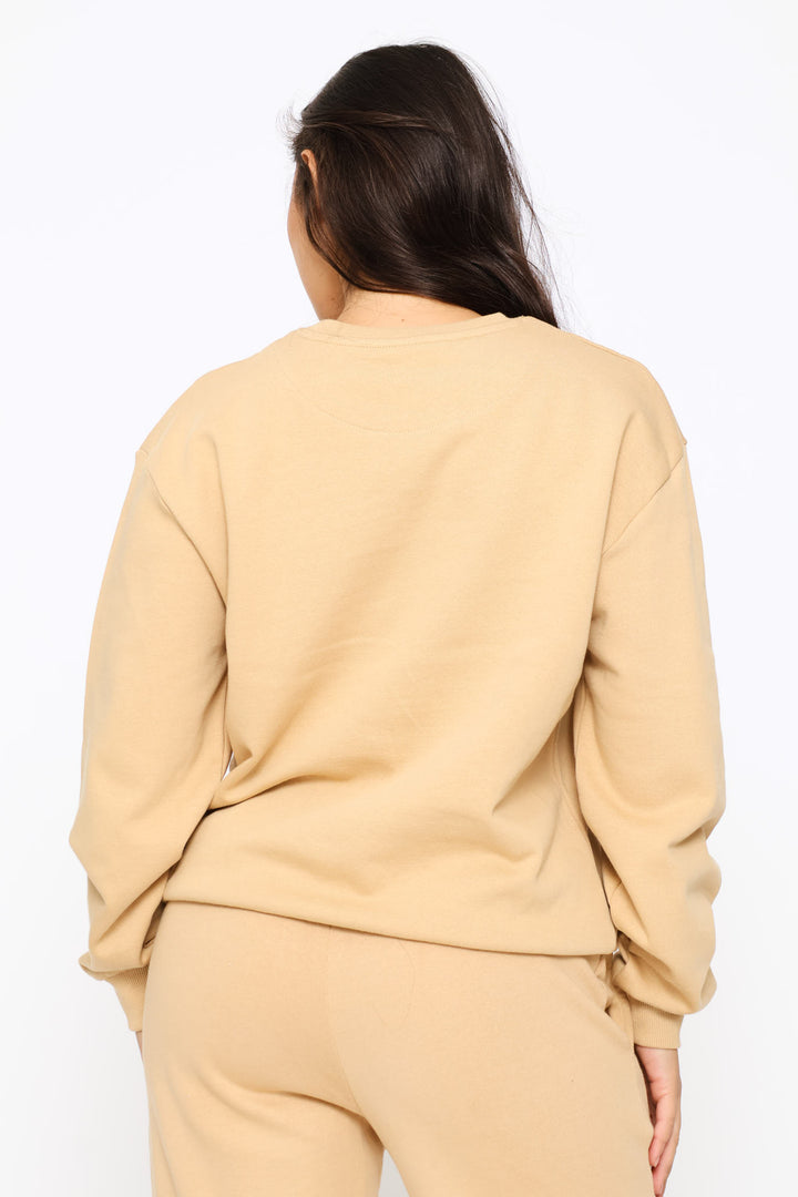 Ayanda Long Sleeve Track Top - Camel