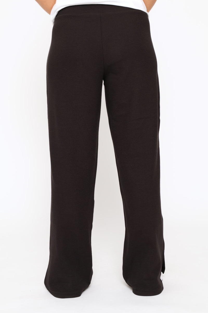Essential Elevated High-Waist Straight Leg Pant - Black