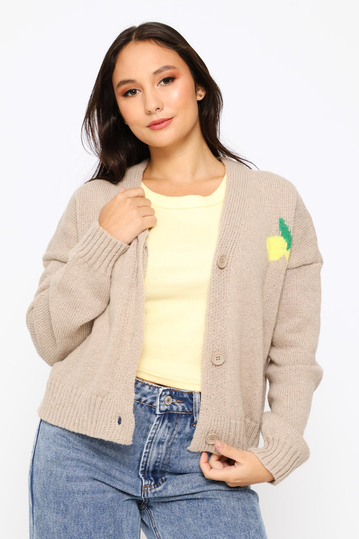 Limoncello Open Cardigan - Nude