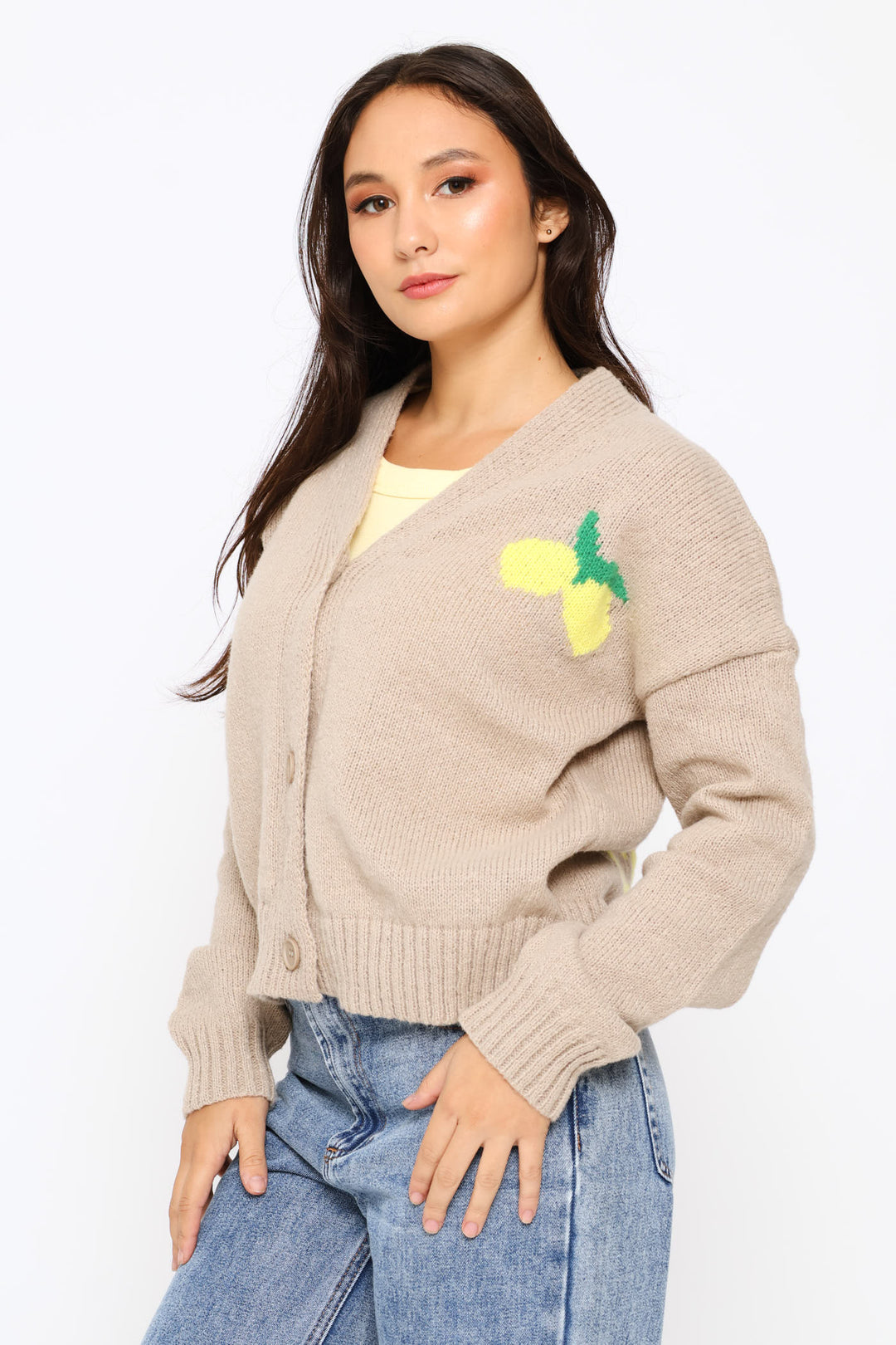 Limoncello Open Cardigan - Nude