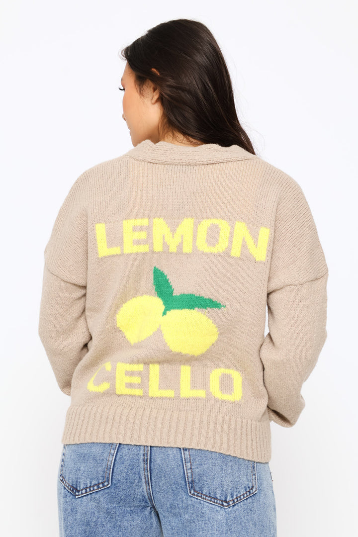 Limoncello Open Cardigan - Nude