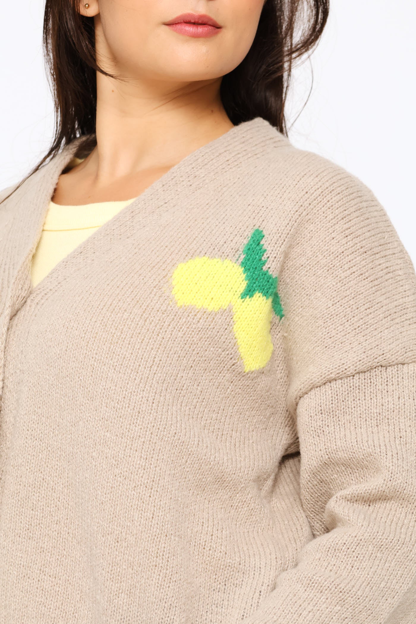Ladies Limoncello Open Cardigan - Nude – Edgars
