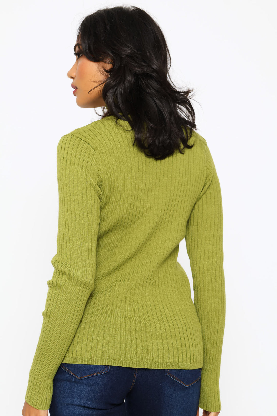 Plain Cable Turtleneck - Chartreuse