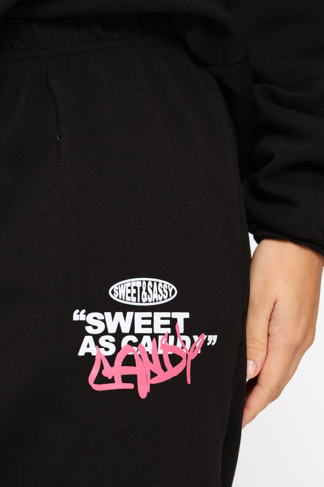 Teddy Fleece Jogger - Black