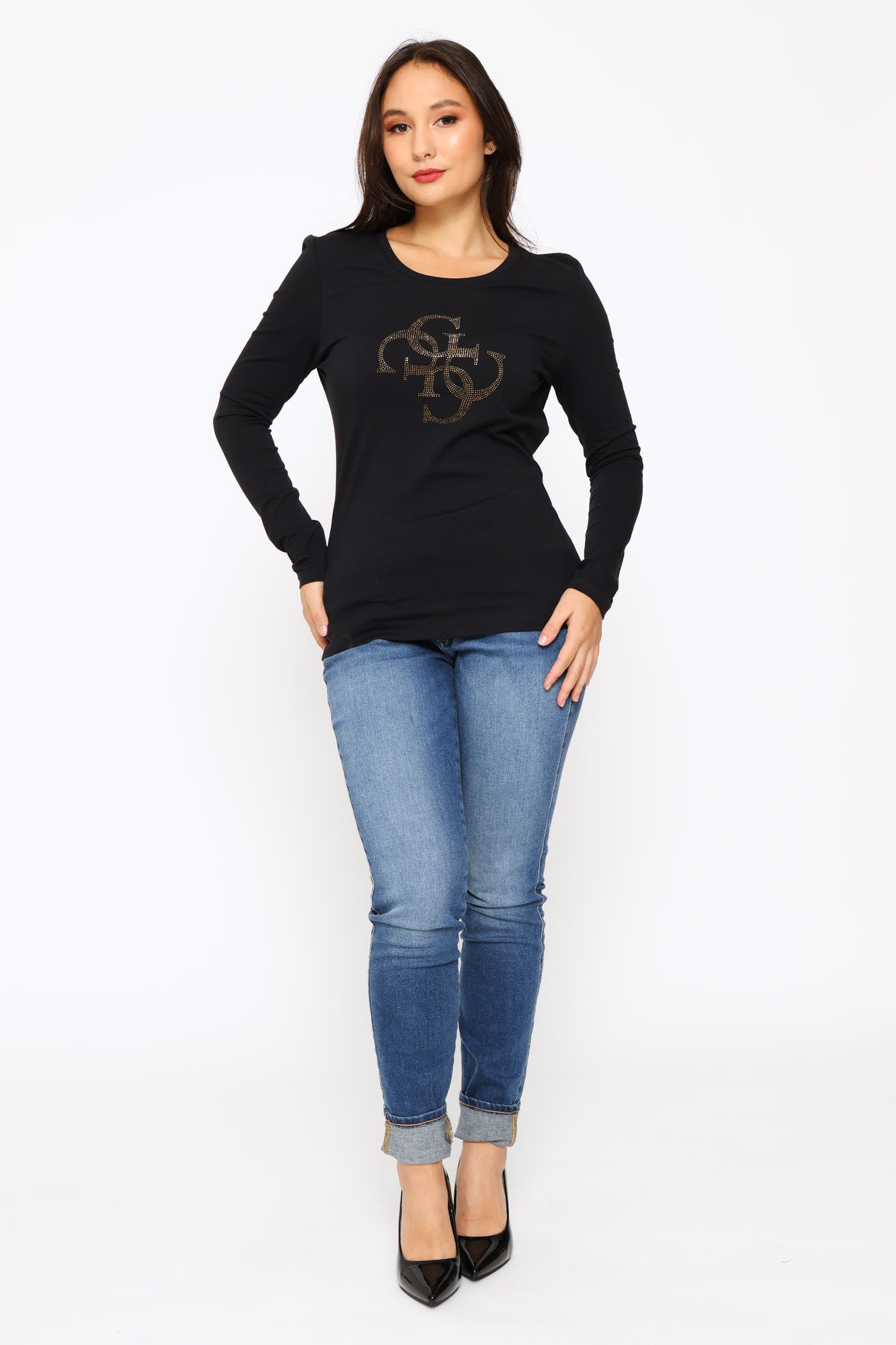 Ladies Quattro G Long Sleeve Top - Black – Edgars