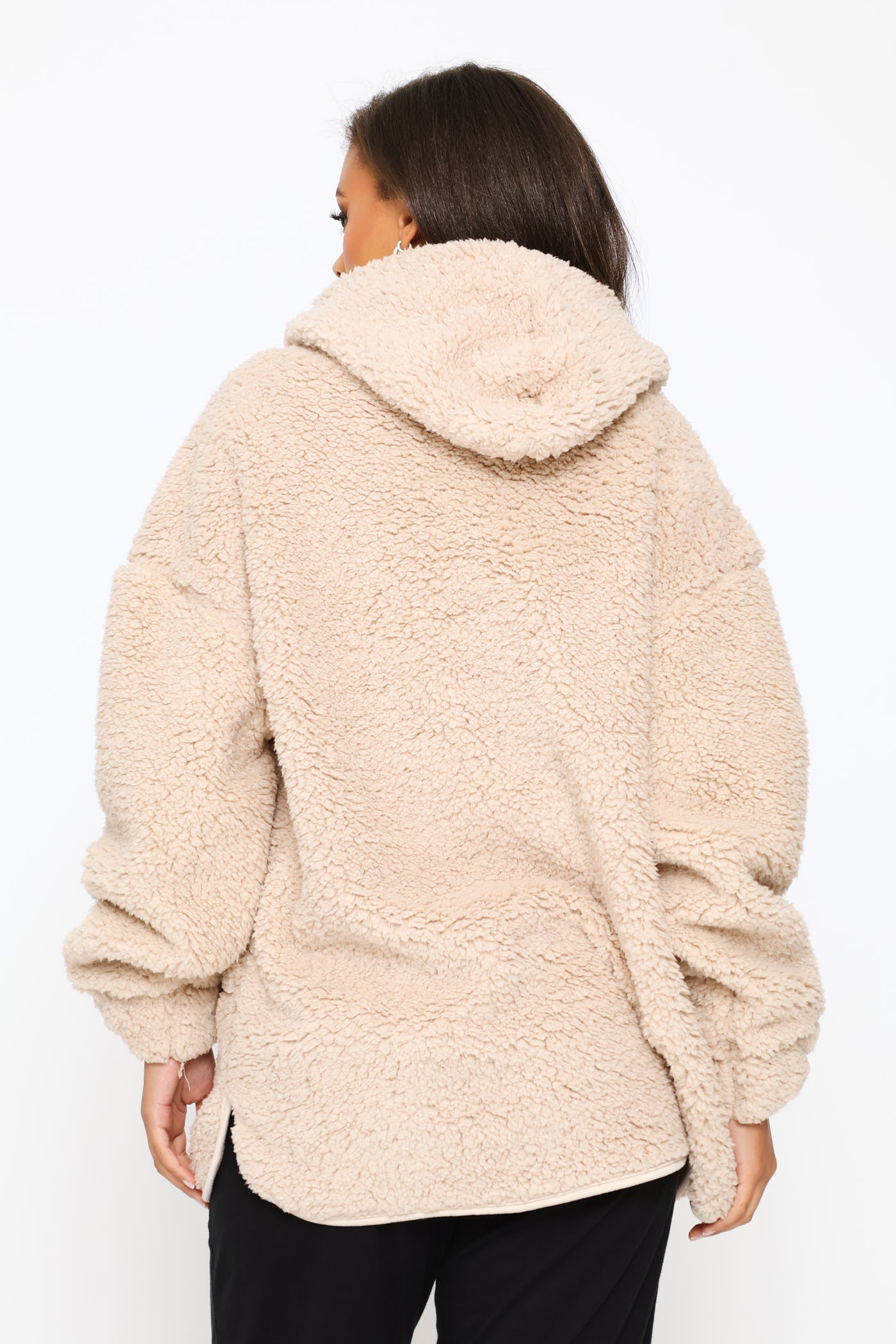 Ladies Oversized Quarter Zip Snuggie - Mocha – Edgars