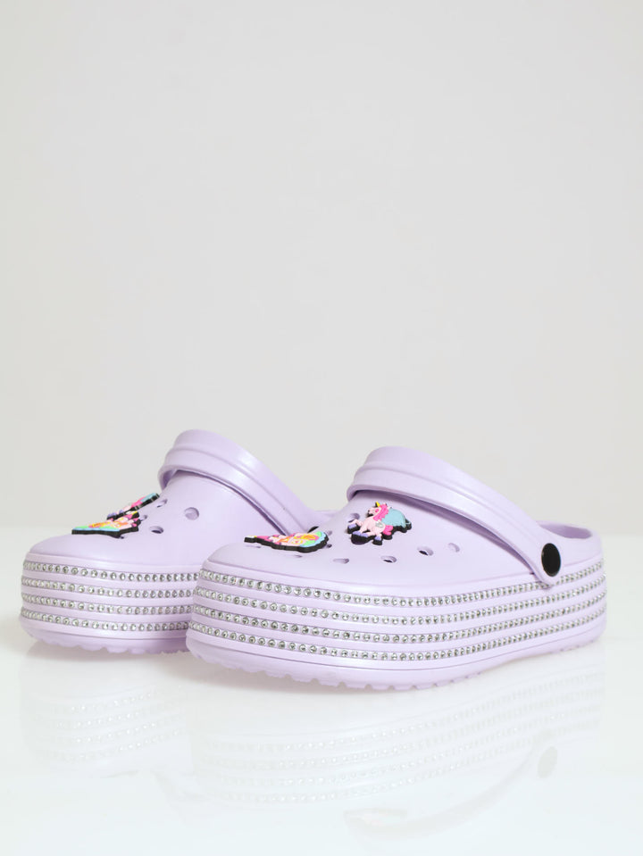 Pre-Girls Platform Clog - Lilac