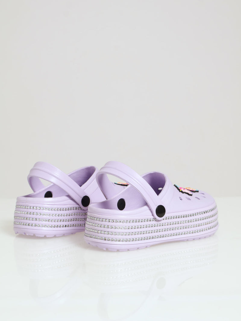 Pre-Girls Platform Clog - Lilac
