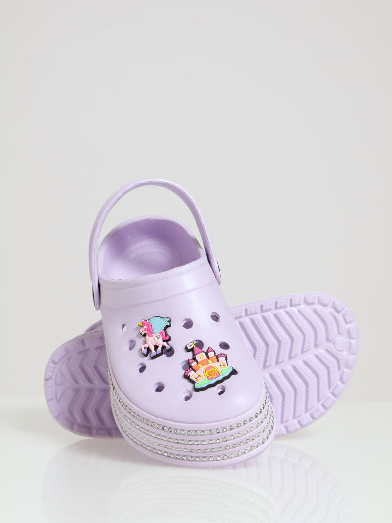 Pre-Girls Platform Clog - Lilac