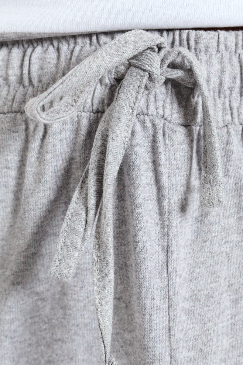 Stripe Tee & Pant PJ Set - Grey/White