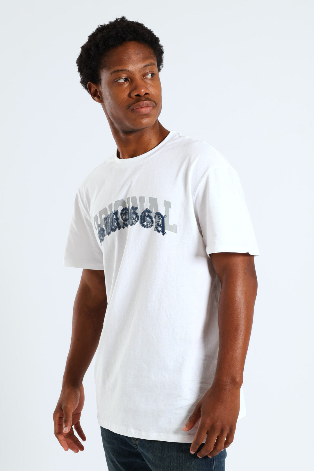 Basic Print T-Shirt - White